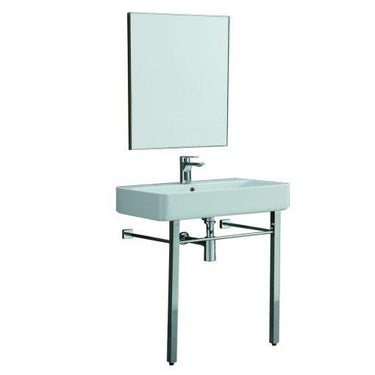 EVIVA Eliza 32 Inch Italian Ceramic Console Sink with Brass Stand Bathroom Vanity Eviva